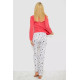 Піжама жіноча з принтом, колір кораловий, 243R1051