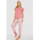 Женская пижама с принтом, цвет пудровый, 243R0004-P15
