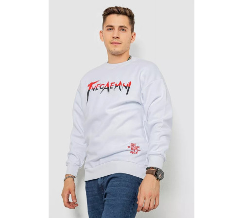 Батник чоловічий на флісі, колір білий, 247R016