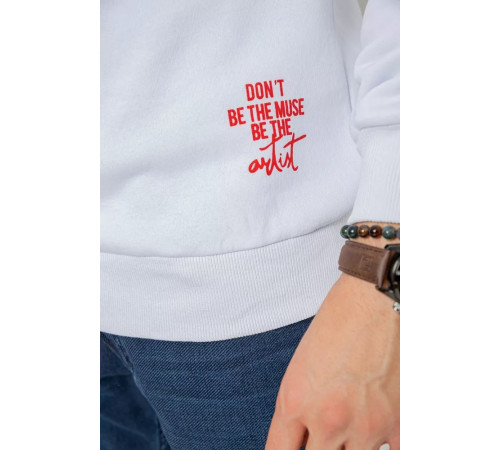 Батник чоловічий на флісі, колір білий, 247R016