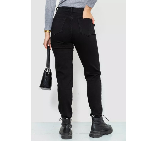 Джинси жіночі демісезонні утеплені, колір чорний, 214R3020-1
