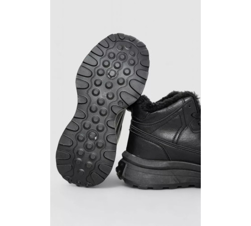 Кроссовки женские на меху, цвет черный, 243R117-5