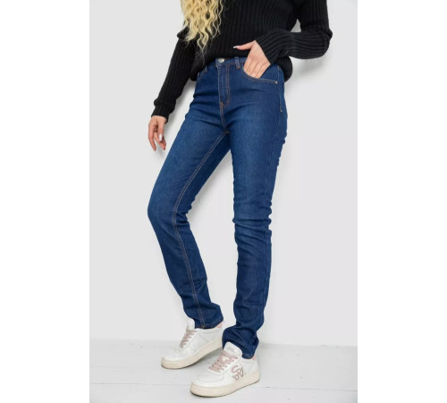 Джинси жіночі на флісі, колір синій, 244RM8107