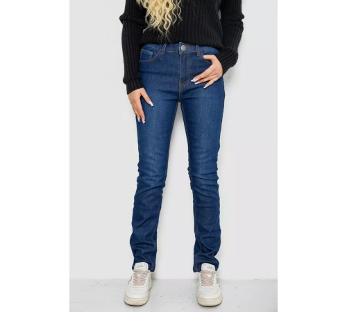 Джинси жіночі на флісі, колір синій, 244RM8107