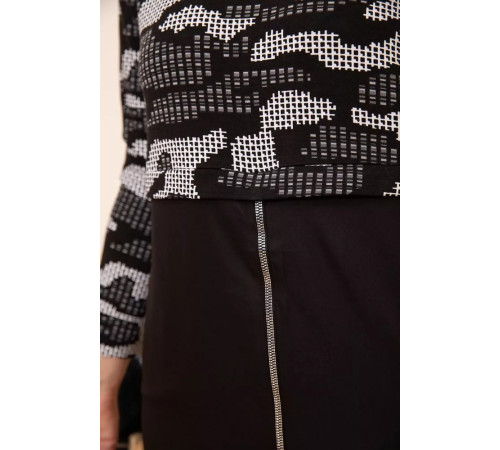 Короткое платье с молнией спереди, цвет Черный, 167R1805-3