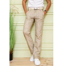 Чоловічі літні штани, вільного крою, бежевого кольору, 167R7055-1