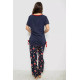 Піжама жіноча з принтом, колір синій, 243R1600-012