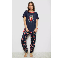 Пижама женская с принтом, цвет синий, 243R1600-012.