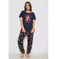 Пижама женская с принтом, цвет синий, 243R1600-012.