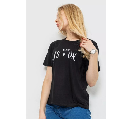 Футболка жіноча, колір чорний, 198R022