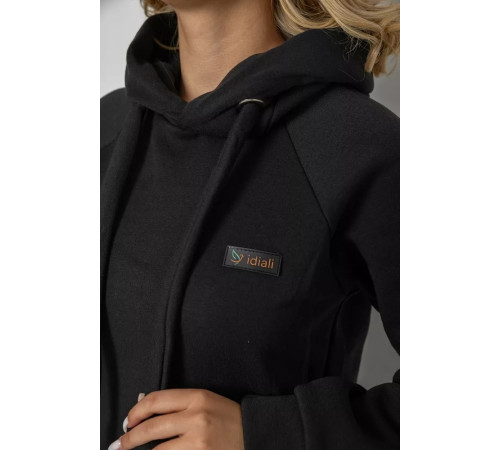 Туніка жіноча на флісі, колір чорний, 243R01006