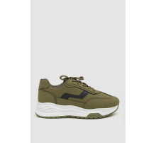 Кроссовки женские экокожа, цвет хаки, 243R186-131