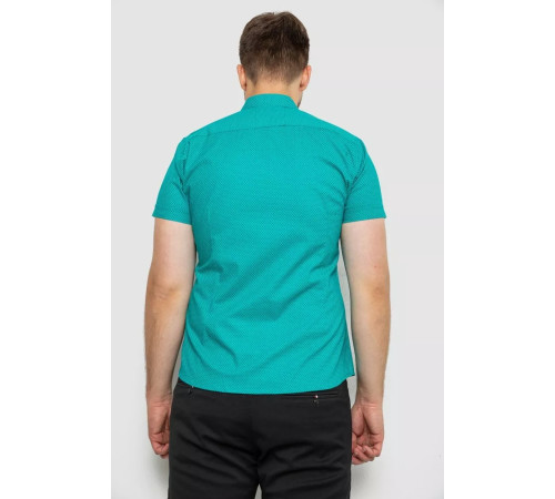 Рубашка мужская с принтом, цвет зеленый, 214RK104