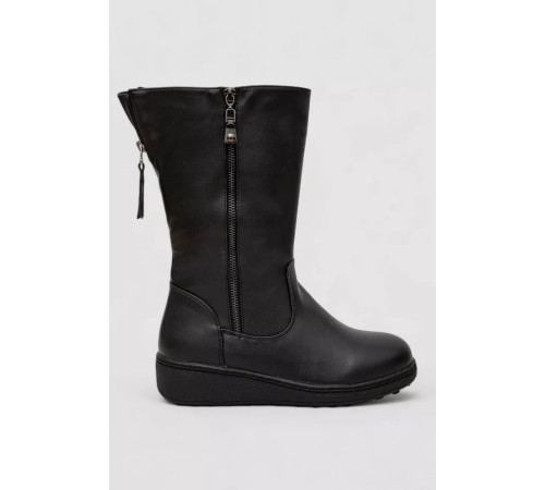 Чоботи жіночі зимові на хутрі, колір чорний, 243RY203