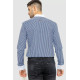 Сорочка чоловіча в смужку, колір біло-синій, 214R35-18-308