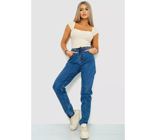 Джинсы женские на резинке, цвет синий, 244R8626