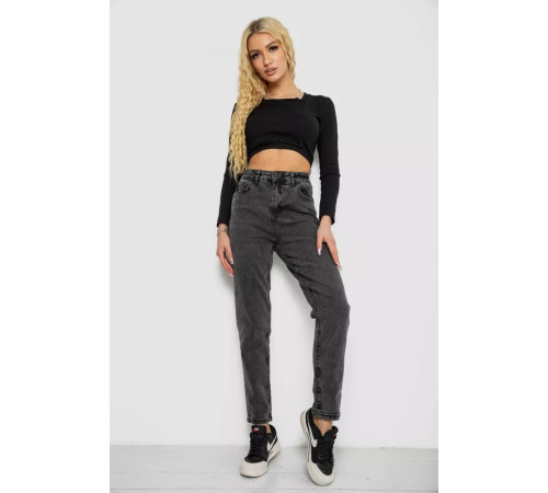 Джинси жіночі МОМ, колір темно-сірий, 244R4580