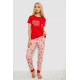 Женская пижама с принтом, цвет красный, 243R15726