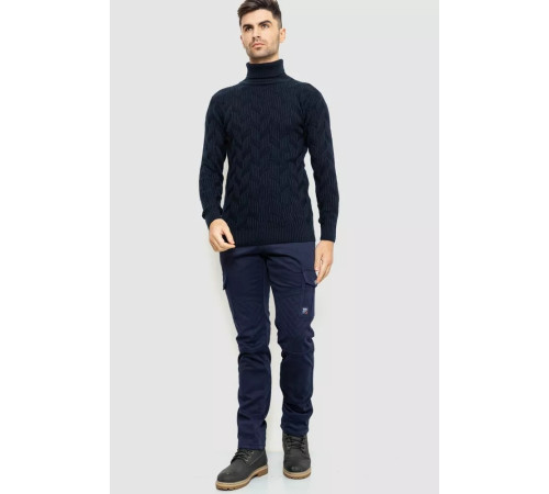 Свитер мужской, цвет темно-синий, 161R1034