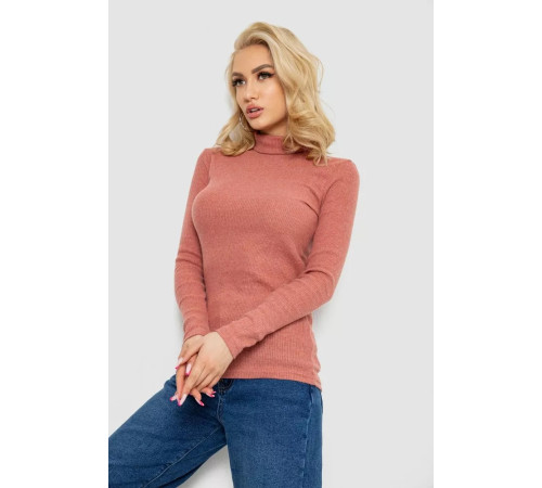 Гольф женский в рубчике, цвет темно-коралловый, 238R505.