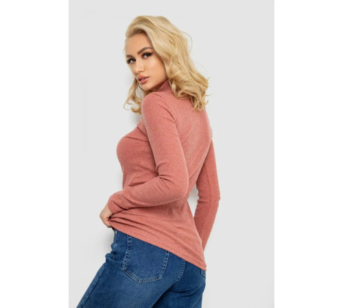 Гольф женский в рубчике, цвет темно-коралловый, 238R505.