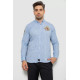 Рубашка мужская в клетку, цвет голубой, 214R9030