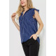 Блуза в смужку, колір синій, 244R193