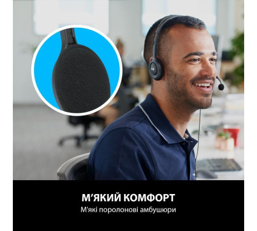 Навушники Logitech H110 Stereo Headset with 2*3pin jacks (981-000271)