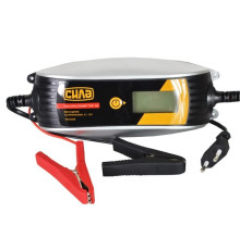 Зарядний пристрій для автомобільного акумулятора СИЛА цифровий імпульсивний 4А 6/12 В (900208)