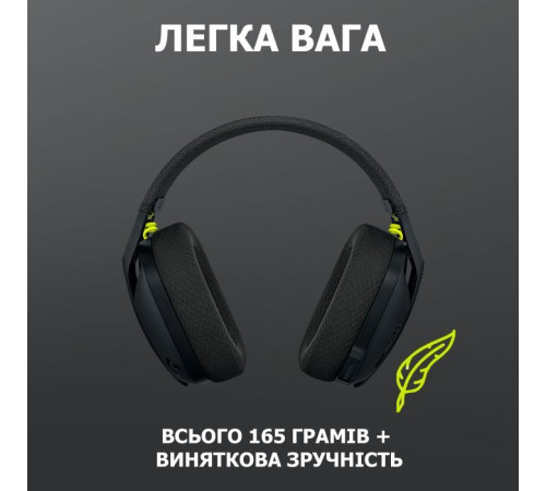 Навушники Logitech G435 Lightspeed Wireless Gaming Headset Black (981-001050)