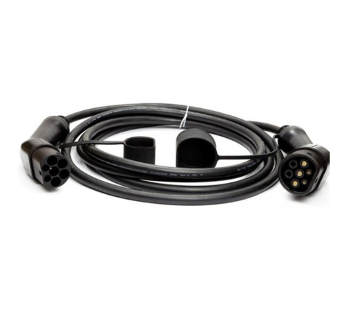 Зарядний кабель для електромобіля HiSmart Type 2 - Type 2, 32A, 7.2кВт, 1 фазный, 5м (EV200016)