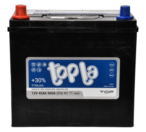Аккумулятор автомобильный Topla 45 Ah/12V Top/Energy Japan (118 145)