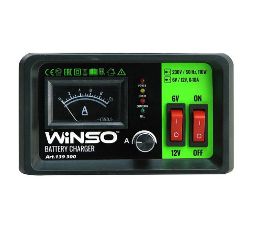 Зарядний пристрій для автомобільного акумулятора WINSO 139300