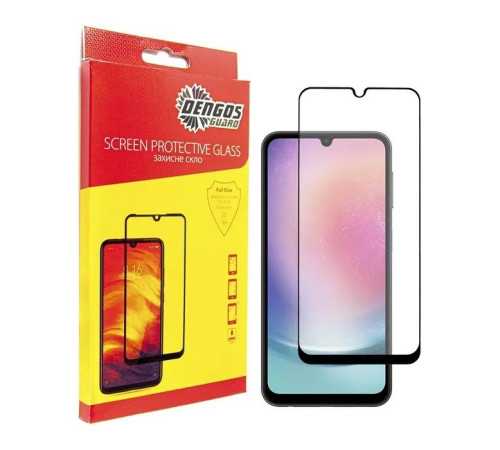 Чохол до мобільного телефона Dengos Kit for Samsung Galaxy A24 case + glass (Black) (DG-KM-15)