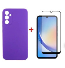 Чохол до мобільного телефона Dengos Kit for Samsung Galaxy A34 5G case + glass (Purple) (DG-KM-42)
