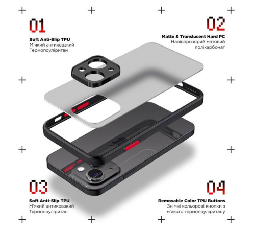 Чохол до мобільного телефона Armorstandart Frosted Matte Tecno Spark 20C (BG7n) Black (ARM73582)