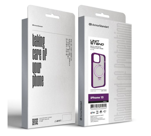 Чохол до мобільного телефона Armorstandart Unit Stand Apple iPhone 13 Purple (ARM74894)