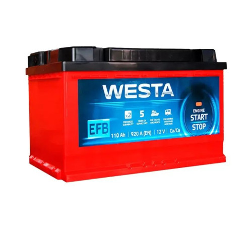 Акумулятор автомобільний Westa 6CT-110 А (0) RED EFB