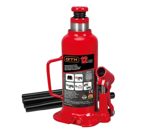 Домкрат GTM гидравлический бутылочный 12т (240-460мм) (TH91204)