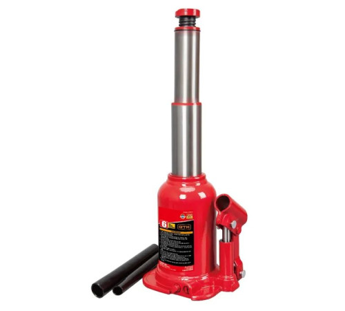 Домкрат GTM гідравлічний пляшковий 6т (215-485 мм) двохштоковий (TF0602)