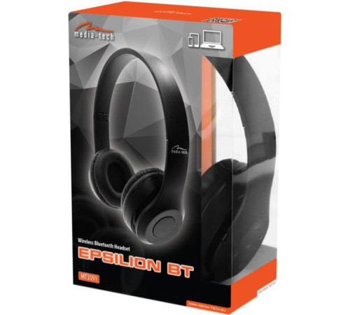 Навушники Media-Tech Epsilion Bluetooth Black (MT3591)