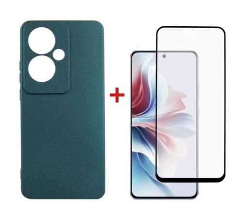 Чохол до мобільного телефона Dengos Oppo Reno 11F + glass Green (DG-KM-96)
