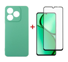 Чехол для мобильного телефона Dengos Realme C63 Soft + glass Mint (DG-KM-106)