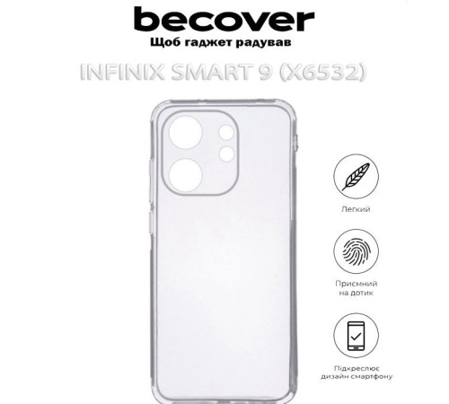 Чохол до мобільного телефона BeCover Infinix Smart 9 (X6532) Transparancy (712496)