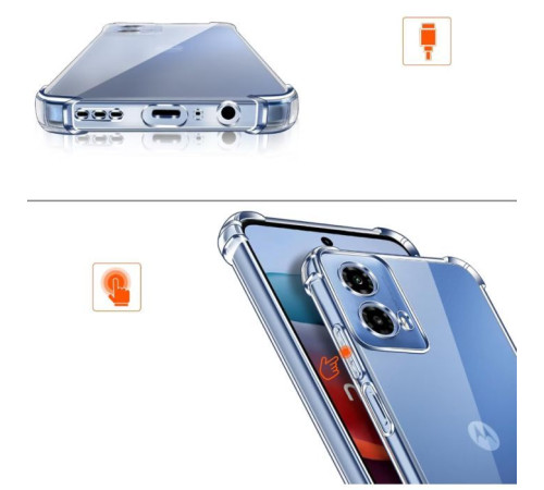 Чохол до мобільного телефона BeCover Anti-Shock Motorola Moto G35 Clear (712779)