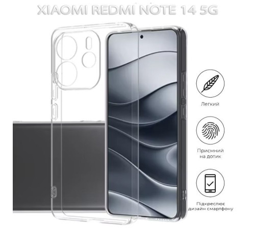 Чохол до мобільного телефона BeCover Xiaomi Redmi Note 14 5G Transparancy (712758)