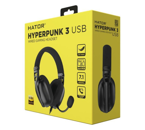 Навушники Hator Hyреrpunk 3 Hi-Res USB 7.1 Black (ESH10)