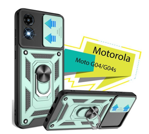 Чохол до мобільного телефона BeCover Military Motorola Moto G04/G04s Dark Green (713064)