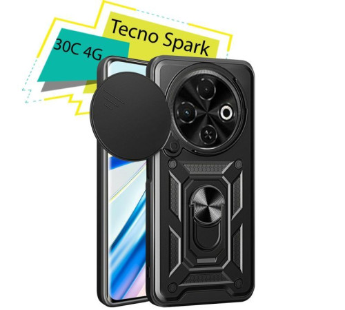 Чохол до мобільного телефона BeCover Military Tecno Spark 30C 4G Black (713074)