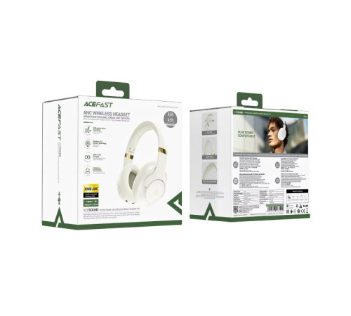 Навушники Acefast H4 ANC Bluetooth Beige (6974316283522)